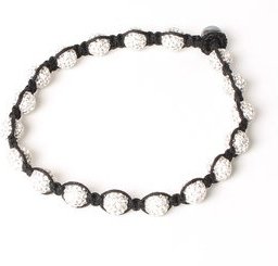 新品 Tresor Paris トレゾアパリ アンクレット Orion オリオン 磁鉄鉱 マグネタイト 016308 GENUINE CZECH CRYSTA Tresor クリスタル ホワイト ブラック ナイロン スワロフスキーと同様の高品質クリスタル