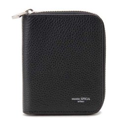 モンテスピガ　monte SPIGA　コインケース　　MOSMSP005BK　黒　ブラック　レザー　牛革　コンパクト財布　小銭入れり