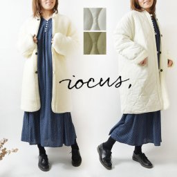【SALE 30%OFF】【iocus ヨクス】キルティング ボア リバーシブル コート (74326)レディース 秋 冬 2way アウター 防寒 暖か 温か ナチュラル 服 シンプル おしゃれ コーディネート ブランド きれいめ 上品 人気 30代 40代 50代
