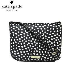 ケイト・スペード アウトレット kate spade ショルダーバッグ WKRU4510 large carsen / laurel way printed ドット / 水玉 柄 PVC 斜め掛け ポシェット / ショルダー (971)musicaldot:ブラック×オフホワイト系