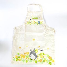 スタジオジブリどんぐり共和国 ジブリ となりのトトロ エプロン 割ぽう着 ジジ 花模様 前掛け イエロー