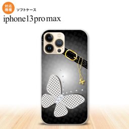 iPhone13ProMax iPhone13 Pro Max ケース ソフトケース バタフライ 蝶 F 黒 iPhone13 プロ マックス 6.7インチ おしゃれ かわいい メンズ レディース キッズ デザインたくさん nk-i13pm-tp324