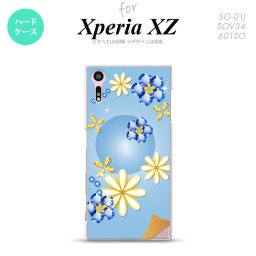 【SO01J】【スマホケース/スマホカバー】【エクスペリア XZ 】SO01J スマホケース XPERIA XZ SO-01J カバー エクスペリア XZ  花柄・ミックス(E) 青 nk-so01j-308【メール便送料無料】