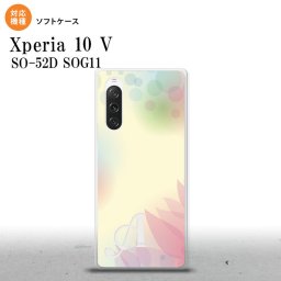 Xperia10V Xperia10V スマホケース 背面ケースソフトケース ぼかし 花柄 黄 +アルファベット 2023年 7月発売 nk-xp105-tp1592i