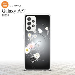 SC-53B Galaxy A52 スマホケース ソフトケース 花柄 ミックス A 黒 メンズ レディース nk-sc53b-tp271