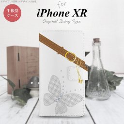 iPhoneXR iPhone XR 手帳型スマホケース カバー バタフライ 蝶 クリア  nk-004s-ipxr-dr323