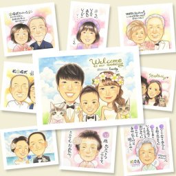 贈り物 ウェルカムボード 似顔絵 ギフト 名入れ プレゼント 手描き 結婚式 ウェルカムボード ウェディング 婚礼 結婚祝い 両親 カップル 新郎 新婦 名入れ 修正無料 下書き確認 親孝行 実績多数 一生もの 似てる 一生もの ブライダル ウェディング 思い出 お祝い返し 長寿祝い 感動 傘寿祝い 贈答品 ブライダルギフト ウェディングギフト 喜寿祝い バレンタインデー