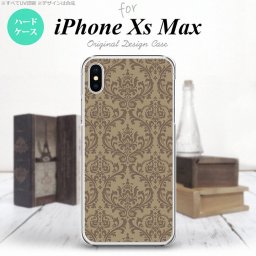 iPhoneXsMax iPhone XS Max スマホケース ハードケース ダマスク A ベージュ 茶 メンズ レディース nk-ixm-460