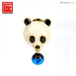 ラペルピン タックピン ピンズ ピンバッジ ブローチ 琉球 蛍玉 ほたる玉 蓄光 国産 日本製 おすすめ プレゼント ギフト パンダ tacp649