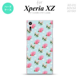 【SO01J】【スマホケース/スマホカバー】【エクスペリア XZ 】SO01J スマホケース XPERIA XZ SO-01J カバー エクスペリア XZ  花柄・バラ 水色 nk-so01j-241【メール便送料無料】