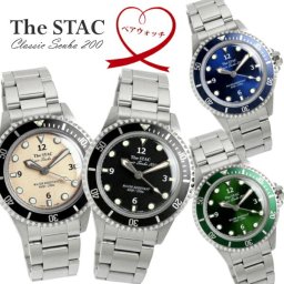 【ペアウォッチ】The STAC ザ・スタック 日本製 38mm スイープセコンド 国産 腕時計 ダイバーズウォッチ クラシック メンズ レディース カップル ２本セット 人気 ブランド クリスマス 恋人 お揃い 夫婦 記念 結婚 20代 30代 40代 50代 60代