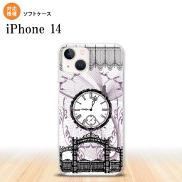 iPhone14 iPhone14 スマホケース 背面ケースソフトケース 時計 妖精 黒 2022年 9月発売 nk-i14-tp1256