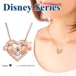 ダンシングストーン ネックレス ミッキー ミニー ピンクゴールド ハート クロスフォーニューヨーク ペンダント レディース ハートキッス ダンシングストーンネックレス 限定 NDP-003P クリスマス