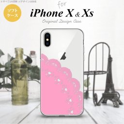 【iPhoneX】【スマホケース/スマホカバー】【アイフォンX】iPhoneX スマホケース カバー アイフォンX レース(A) ピンク nk-ipx-tp724【メール便送料無料】