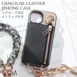iphone16 ケース 本革 小銭入れ付き iphone16e iphone16Plus iphone16Pro iphone16ProMAX MagSafe マグセーフ レザー 財布 ウォレット ショート ストラップ アイフォン 16 16e 16plus 16pro 16promax ストラップ付き magsafe対応 カード 小物入れ ポーチ べっ甲 送料無料