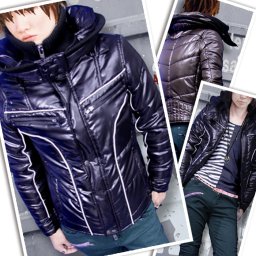 中綿 ダウン ジャケット メンズ   A シレ加工Wzip&宇宙襟仕様 フード付シャイニー中綿ダウンジャケット BLACK BROWN WHITE WINE母の日 福袋 　  2020