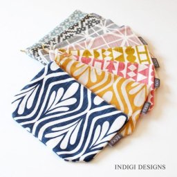 送料無料 フラットポーチ 北欧風 オシャレ デザイン モダン 綿 麻 コットン インテリア INDIGI DESIGNS 南アフリカ プレゼント ギフト 母の日 [M便 1/2] 
