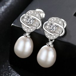 ピアス 両耳用 キュービックジルコニア 淡水パール シルバー925 ホワイト ピンク パープル シルバー スタッド 大粒 揺れる ゆれる 上品 大人 モチーフ 鎖 pe0066