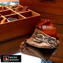Rocks Motion Circle of wisdom 知恵の輪 脳トレ パズル 12個 セット ケース入り 紳士物男性用/立体パズル/