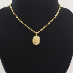 天然石 ネックレス 小粒ながらふんわり華やか ルチルクォーツ トップ ゴールドルチル 約3g GHRNT33 パワーストーン 京海堂
