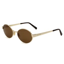 サンローラン SAINT LAURENT サングラス ノーズパット UVカット アイウェア オーバル SL 692-004 メンズ レディース ユニセックス ゴールド+ハバナ+ブラウン 国内正規品