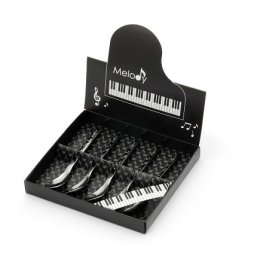 新商品 メロディースプーン 5Pセット♪【音楽雑貨 音符・ピアノモチーフ】この商品はお取り寄せ商品♪音符