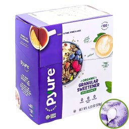 PYURE(ピュア) オーガニック 甘味料 ステビア 120包 砂糖不使用 持ち運びにも便利なパケット 実用的 母の日 父の日 プレゼント