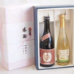 実りの秋の贈り物 感謝の贈り物ボックスプレミアムな芋焼酎と国産ワインセット (信州シャインマスカット＆ナイアガラ スパークリングワインやや甘口(長野県)500ml大分井上酒造夢のひととき23°720ml