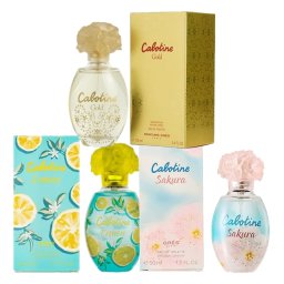 グレ カボティーヌ  オードトワレ 50ml 3種セット レモン + サクラ + ゴールド 50mlx3  |  Gres  香水（レディース） 美容グッズ コスメ化粧品 誕生日 クリスマス ホワイトデー 結婚記念日 ウエディングギフト 母の日 送別会 バレンタインデー 女性 彼女 妻奥さん 母お母さん