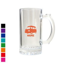 キャンピングカー2  名入れビアマグ 名入れジョッキ 中ジョッキ 生ビール マイジョッキ ビアグラス タンブラー お祝い ギフト ビアジョッキ   【cb】乗り物　車　はたらく　趣味