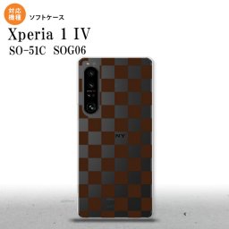 SO-51C SOG06 XPERIA 1 IV Xperia 1 IV スマホケース 背面ケースソフトケース スクエア 茶 メンズ レディース nk-xp14-tp032