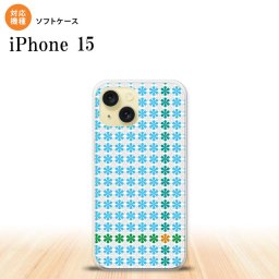 iPhone15 iPhone15 スマホケース 背面ケースソフトケース 花十時 青 2023年 9月発売 nk-i15-tp1355