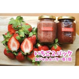 【あまおう満喫】 福岡産 完熟あまおう2パック（約540g）＆あまおうジャム（140g）＆あまおうバター（140g）のセット ジャム