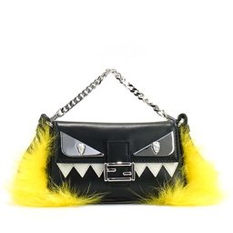 フェンディ FENDI マイクロバゲット モンスター バッグバグズ 2WAY ハンドバッグ ショルダーバッグ 斜めがけバッグ クラッチバッグ ポーチ ブラック 黒 イエロー シルバー 斜めがけバッグ ミニバッグ ポシェット 新品 新作 未使用 ショルダー レディース 本物 斜め掛け 斜め
