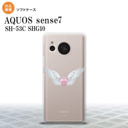 sense7 sense7 スマホケース 背面ケースソフトケース 白翼 ハート ピンク 2022年 11月発売 nk-sens7-tp471