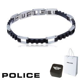 正規品 ポリス POLICE ブレスレット CORTEZ コルテッツ 26397BSB 26397BSB01 ステンレス 316L サージカルステンレス シルバー ブラック 銀 黒 メンズ 芸能人 着用 モデル カタログ 掲載 モデル 男性 ギフト プレゼント おすすめ 誕生日 クリスマス バレンタイン お祝い