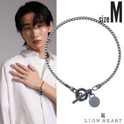 ライオンハート ベネチアン チェーンブレスレット サージカルステンレス 金属アレルギー対応 ブラック Mサイズ 黒 ベネチアンチェーン ブレスレット チェーン メンズ ブランド LION HEART