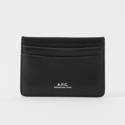 アーペーセー A.P.C. PXAWV H63028 カードケース メンズ ファッション小物 ビジネス カードホルダー 名刺入れ レザー 定期入れ ロゴ プレゼント お祝い 記念 通勤 通学 コンパクト ギフト パスケース ANDRE CARD HOLDER ブラック