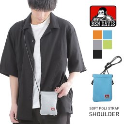 スマホケース ソフトポリショルダー SOFT POLI STRAP SHOULDER ミニバック ショルダーバッグ BEN DAVIS ベン・デイビス ショルダー 斜め掛け コンパクト 男女兼用 ゴリラ ストリート STREET BRAND フェス サブバッグ ワークブランド 贈り物