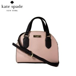 ケイト・スペード アウトレット kate spade ハンドバッグ WKRU5644 型押しレザー ドーム型 2WAY ミニ バッグ micro reiley / laurel way / wrmvlm/blk(299):ピンクベージュ系×ブラック