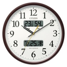 【送料無料・包装無料・のし無料】シチズン 温度湿度表示付電波時計  茶 8FYA06-006(B4)ギフト 敬老の日 入学祝い 卒業祝い 就職祝い 結婚祝い 誕生日 出産祝い 引越祝い 香典返し 新盆 初盆 御礼 お中元 内祝い 快気祝い ご挨拶 志 法事