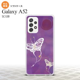 SC-53B Galaxy A52 スマホケース ソフトケース 蝶 和柄 紫 メンズ レディース nk-sc53b-tp1553