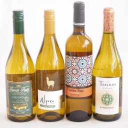 余韻に酔いしれるシャルドネ白ワイン4本セット(アルパカ ネセミヨン辛口Alc.12.5%(チリ) ノルテ スルAlc.13%(スペイン) オクシタンやや辛口Alc.13.5%(フランス) フエンテフルータ白辛口Alc.13%(チリ)) 750ml×4本
