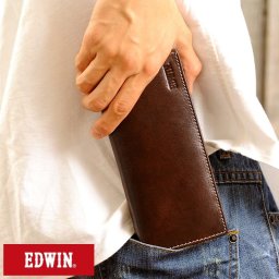 EDWIN エドウィン 長財布 メンズ 本革 小銭入れあり