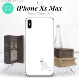iPhoneXsMax iPhone XS Max スマホケース ハードケース 猫 影 白 クリア メンズ レディース nk-ixm-428