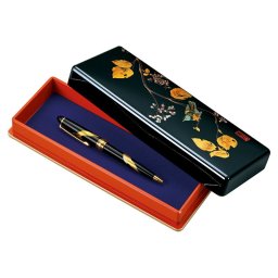【ギフト対応無料】高級加賀蒔絵 山中塗 葉音むすび ペンケース&ボールペン (1909-0913) ※送料無料(北海道・沖縄は除く)