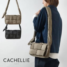 【CACHELLIE カシェリエ】BONDING NYLON MESH 2WAY SHOULDER BAG / ボンディング ナイロン メッシュ 2way ショルダーバッグ  (C7784) 正規品 レディース 秋 冬 バック  軽量 肩掛け 斜め掛け おしゃれ 大人可愛い 30代 40代 50代 母の日 クリスマス ギフト プレゼント