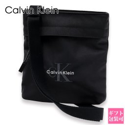 Calvin Klein CK カルバンクライン ショルダーバッグ BOLD FLATPACK LV04D3178G メンズ 斜め掛け クロスボディ サコッシュ ナイロン フラットバッグ ロゴ ブラック 軽量 正規品 新品