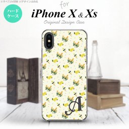 【iPhoneX】【スマホケース/スマホカバー】【アイフォンX】iPhoneX スマホケース ケース アイフォンX イニシャル 花柄・バラ（F） 黄 nk-ipx-251ini【メール便送料無料】