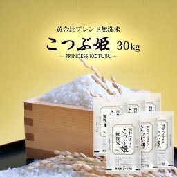 無洗米こつぶ姫 30kg (5kg×6袋) 国内産　白米